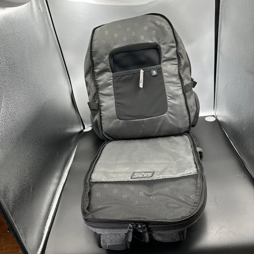 SwissGear ScanSmart Airflow Laptop Backpack Gray Travel School Carry On Bag
